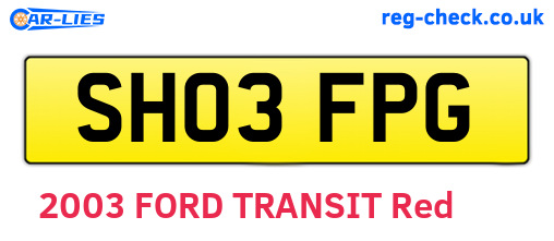 SH03FPG are the vehicle registration plates.