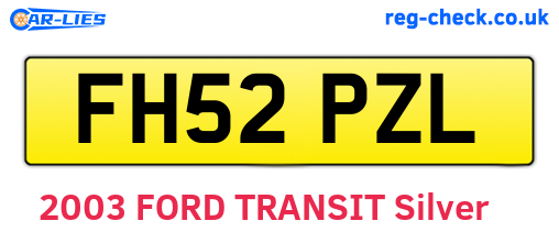 FH52PZL are the vehicle registration plates.