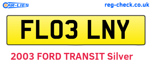 FL03LNY are the vehicle registration plates.
