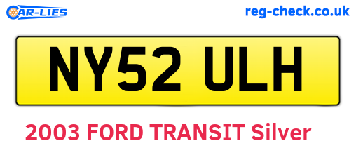 NY52ULH are the vehicle registration plates.