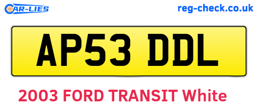 AP53DDL are the vehicle registration plates.