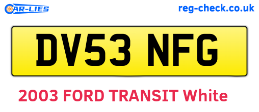 DV53NFG are the vehicle registration plates.