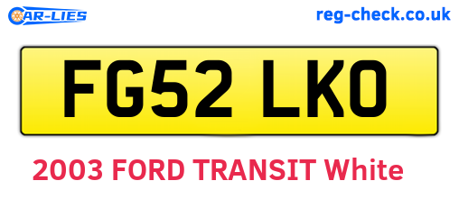 FG52LKO are the vehicle registration plates.