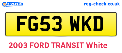 FG53WKD are the vehicle registration plates.