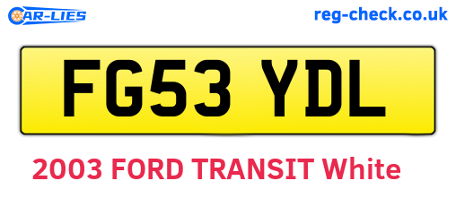 FG53YDL are the vehicle registration plates.