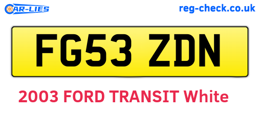 FG53ZDN are the vehicle registration plates.