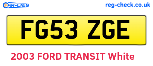 FG53ZGE are the vehicle registration plates.