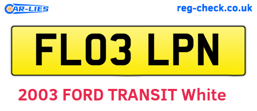 FL03LPN are the vehicle registration plates.