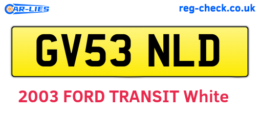 GV53NLD are the vehicle registration plates.