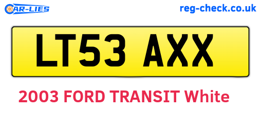 LT53AXX are the vehicle registration plates.