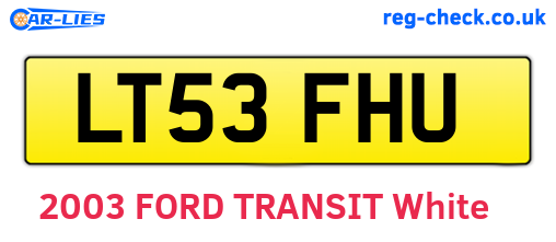 LT53FHU are the vehicle registration plates.