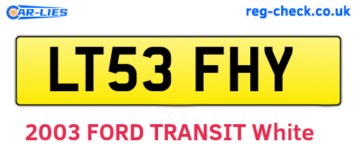 LT53FHY are the vehicle registration plates.