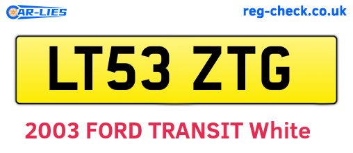 LT53ZTG are the vehicle registration plates.