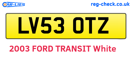LV53OTZ are the vehicle registration plates.