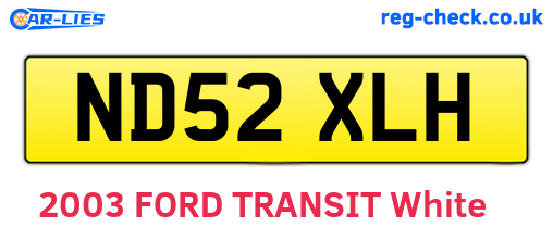 ND52XLH are the vehicle registration plates.