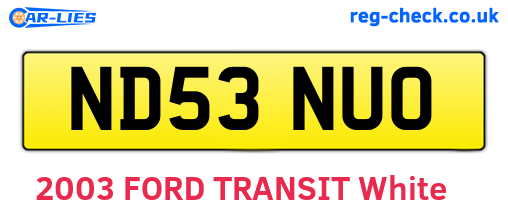 ND53NUO are the vehicle registration plates.