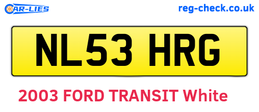 NL53HRG are the vehicle registration plates.