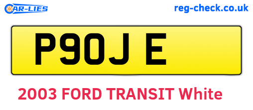 P9OJE are the vehicle registration plates.