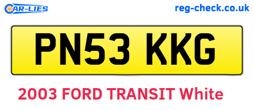 PN53KKG are the vehicle registration plates.