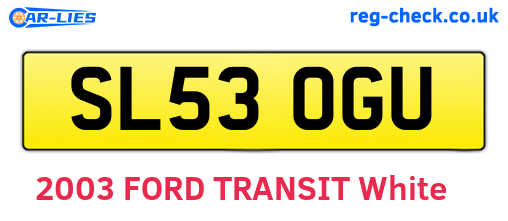 SL53OGU are the vehicle registration plates.