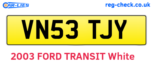 VN53TJY are the vehicle registration plates.
