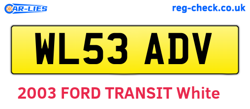 WL53ADV are the vehicle registration plates.