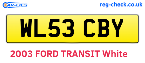 WL53CBY are the vehicle registration plates.