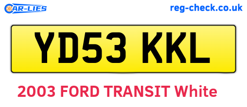 YD53KKL are the vehicle registration plates.