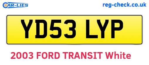 YD53LYP are the vehicle registration plates.