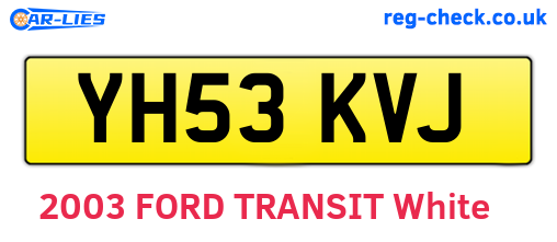 YH53KVJ are the vehicle registration plates.