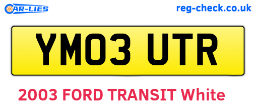 YM03UTR are the vehicle registration plates.