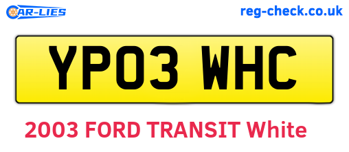 YP03WHC are the vehicle registration plates.
