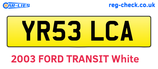 YR53LCA are the vehicle registration plates.