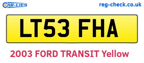 LT53FHA are the vehicle registration plates.