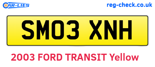 SM03XNH are the vehicle registration plates.