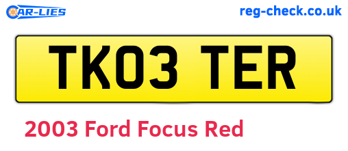 Red 2003 Ford Focus (TK03TER)