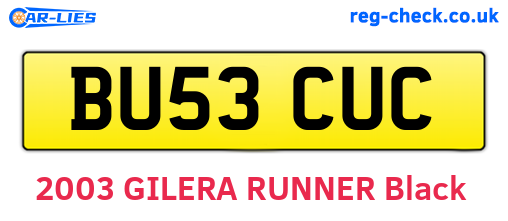 BU53CUC are the vehicle registration plates.