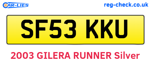 SF53KKU are the vehicle registration plates.