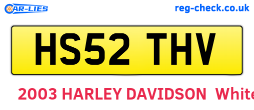 HS52THV are the vehicle registration plates.