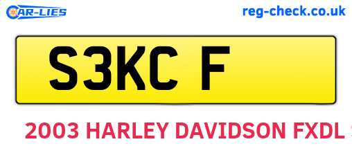 S3KCF are the vehicle registration plates.