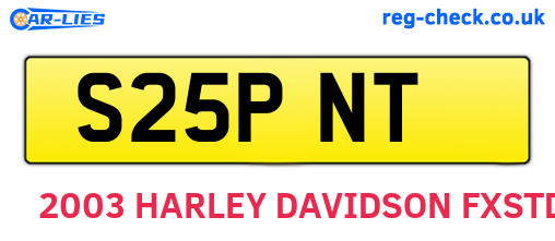 S25PNT are the vehicle registration plates.