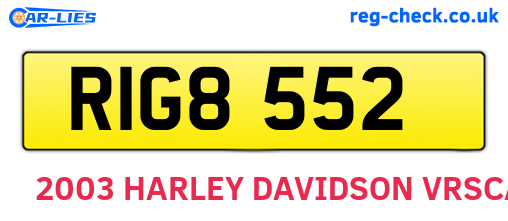 RIG8552 are the vehicle registration plates.