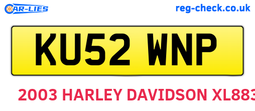 KU52WNP are the vehicle registration plates.