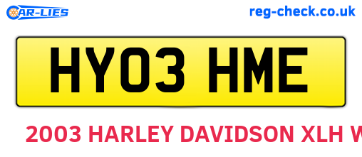 HY03HME are the vehicle registration plates.