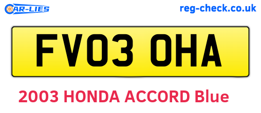 FV03OHA are the vehicle registration plates.