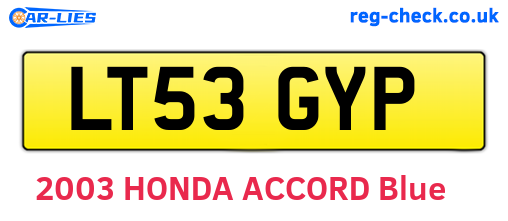 LT53GYP are the vehicle registration plates.