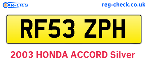 RF53ZPH are the vehicle registration plates.