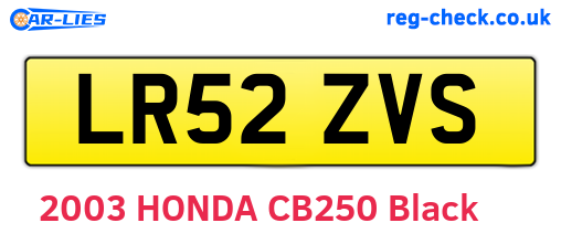 LR52ZVS are the vehicle registration plates.