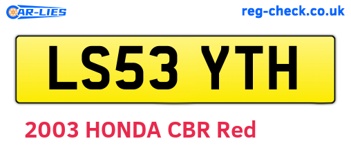 LS53YTH are the vehicle registration plates.