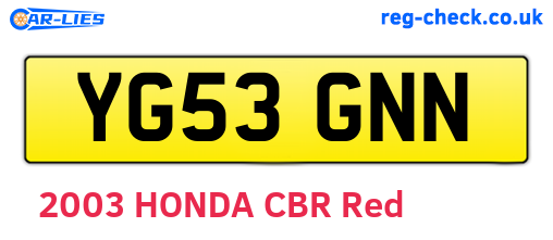YG53GNN are the vehicle registration plates.